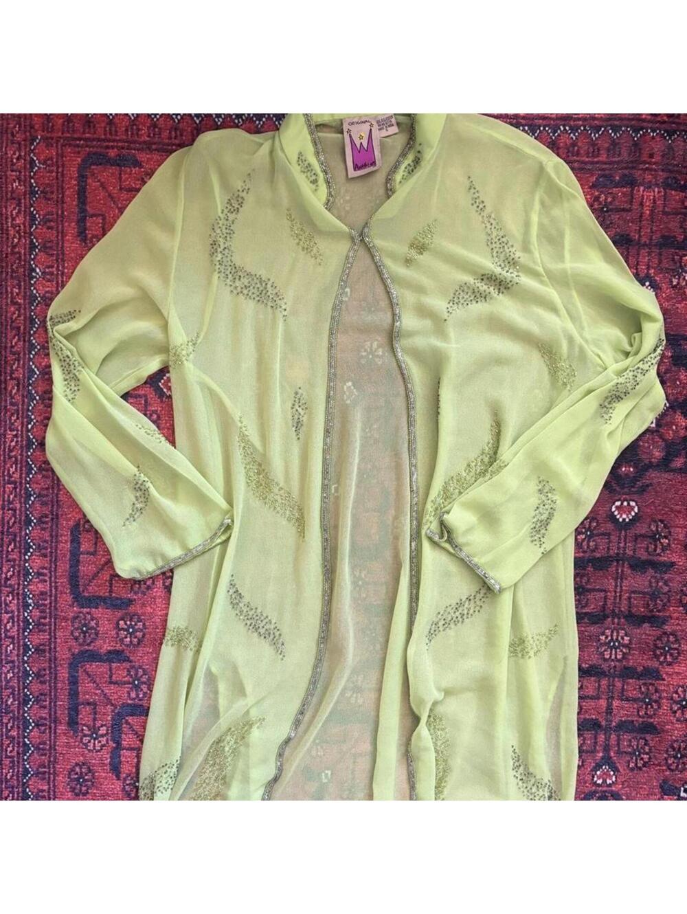 VINTAGE BEADED SHEER BLOUSE